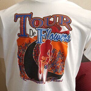 Vintage Collectible Cycling T-shirt: 1996 Tour de Flowers, Corsicana TX
